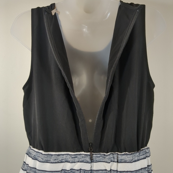 41 Hawthorn mixed media striped sleeveless black and white dress, size M - Picture 2 of 11